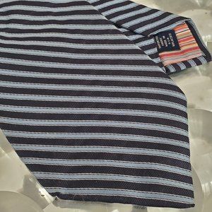 Ted Baker London Silk Tie Made in USA Blue Striped